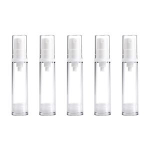 5 PCS Portable Airless Vacuum Pump Bottle Fine Mist Perfume Spray Bottle, 10ml (OEM)