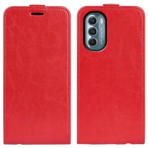 For Motorola Moto G 5G 2022 R64 Texture Vertical Flip Leather Phone Case(Red) (OEM)
