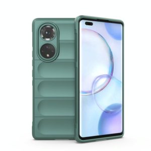 For Huawei Nova 9 Pro/Honor 50 Pro Magic Shield TPU + Flannel Phone Case(Dark Green) (OEM)
