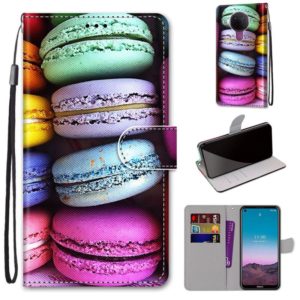 For Nokia 5.4 Coloured Drawing Cross Texture Horizontal Flip PU Leather Case with Holder & Card Slots & Wallet & Lanyard(Colorful Cakes) (OEM)