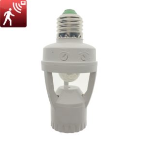 360 Degrees PIR Induction Motion Sensor IR Infrared Human E27 Plug Socket Switch Base LED Bulb Lamp Holder, AC 110-220V (OEM)