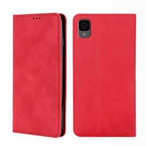 For TCL 30Z T602DL Skin Feel Magnetic Horizontal Flip Leather Phone Case(Red) (OEM)