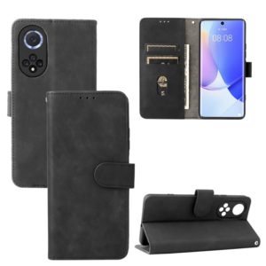 For Huawei nova 9 Skin Feel Magnetic Buckle Calf Texture PU Phone Case(Black) (OEM)