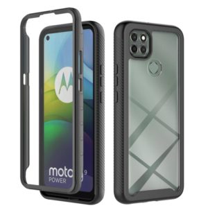 For Motorola Moto G9 Power(2021) Starry Sky Solid Color Series Shockproof PC + TPU Case with PET Film(Black) (OEM)