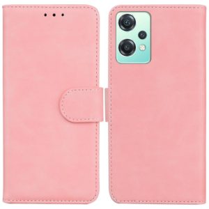 For OnePlus Nord CE 2 Lite 5G Skin Feel Pure Color Flip Leather Phone Case(Pink) (OEM)