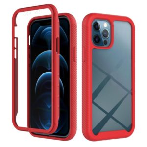 For iPhone 12 Pro Max Starry Sky Solid Color Series Shockproof PC + TPU Case with PET Film(Red) (OEM)