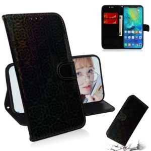 For Huawei Mate 20 Pro Solid Color Colorful Magnetic Buckle Horizontal Flip PU Leather Case with Holder & Card Slots & Wallet & Lanyard(Black) (OEM)