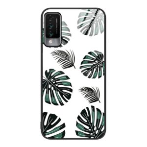 For Huawei Maimang 10 Colorful Painted Glass Phone Case(Banana Leaf) (OEM)