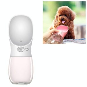 Portable Pet Dog Water Bottle Small Large Dog Travel Puppy Cat Drinking Water Bowl Outdoor Pet Water Dispenser Feeder Pet Supplies, Size:550 ml(White) (OEM)