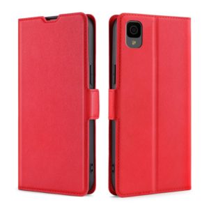 For TCL 30Z T602DL Ultra-thin Voltage Side Buckle Horizontal Flip Leather Phone Case(Red) (OEM)