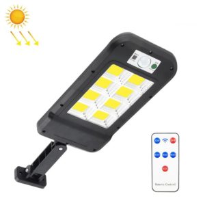 Solar Wall Light Outdoor Waterproof Human Body Induction Garden Lighting Household Street Light 8 x 20COB With Remote Control (OEM)