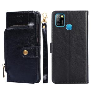 For Infinix Hot 10 Lite/Smart 5 Zipper Bag Leather Phone Case(Black) (OEM)