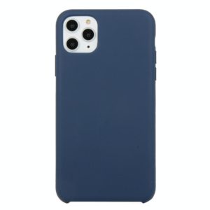 For iPhone 11 Pro Max Solid Color Solid Silicone Shockproof Case(Midnight Blue) (OEM)