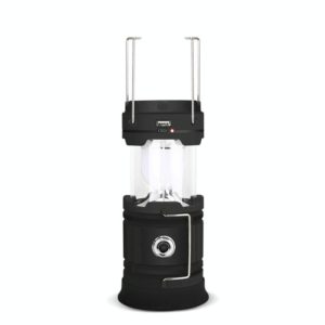 5803 Solar Camping Lamp Outdoor LED Emergency Portable Light Support USB Output(Black) (OEM)