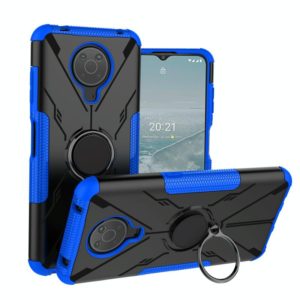 For Nokia G10 / G20 Armor Bear Shockproof PC + TPU Phone Protective Case with Ring Holder(Blue) (OEM)