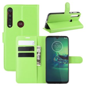 For Motorola Moto G8 Plus Litchi Texture Horizontal Flip Protective Case with Holder & Card Slots & Wallet(Green) (OEM)