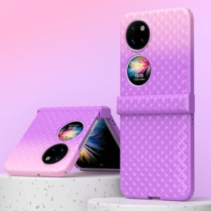 For Huawei P50 Pocket Rainbow Gradient Hinge Shockproof Phone Case(Purple Pink) (OEM)