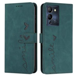 For Infinix Note 12 G96 Skin Feel Heart Pattern Leather Phone Case(Green) (OEM)