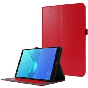 For Huawei Honor Pad X6 Crazy Horse Texture Horizontal Flip Leather Case with 2-folding Holder & Card Slot(Red) (OEM)