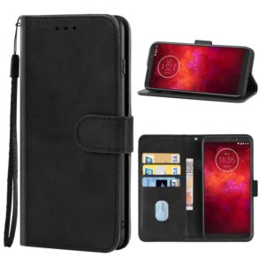 Leather Phone Case For Motorola Moto Z3(Black) (OEM)