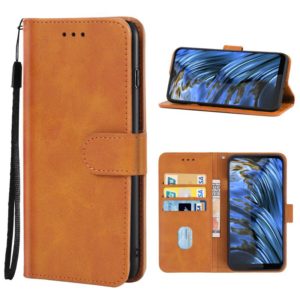 Leather Phone Case For Leangoo M12(Brown) (OEM)