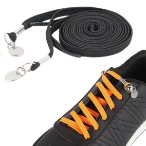 1 Pair Sports Casual Color Stretch Free Shoe Lace(Black) (OEM)