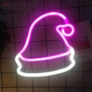 Christmas Decoration Neon Lights Wall-Mounted Ornaments, Spec: Christmas Hat (OEM)