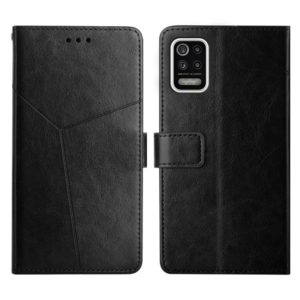 For LG K52 / K62 Y Stitching Horizontal Flip Leather Phone Case(Black) (OEM)