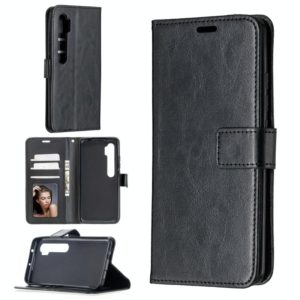 For Xiaomi Mi Note 10 Lite Crazy Horse Texture Horizontal Flip Leather Case with Holder & Card Slots & Wallet & Photo Frame(Black) (OEM)