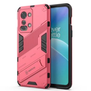 For OnePlus Nord 2T Punk Armor 2 in 1 PC + TPU Phone Case(Light Red) (OEM)