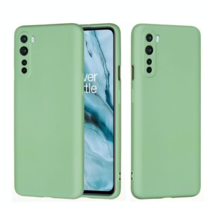 For OnePlus Nord Solid Color Liquid Silicone Dropproof Full Coverage Protective Case(Green) (OEM)