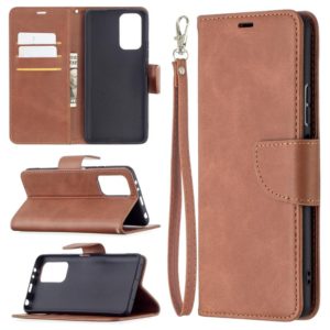 For Xiaomi Redmi Note 10 Pro Retro Lambskin Texture Pure Color Horizontal Flip PU Leather Case with Holder & Card Slots & Wallet & Lanyard(Brown) (OEM)