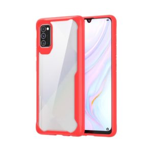For Google Pixel 4A Transparent PC + TPU Full Coverage Shockproof Protective Case(Red) (OEM)