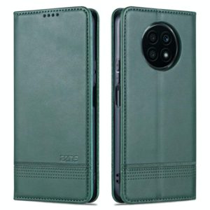For Honor X20 AZNS Magnetic Calf Texture Horizontal Flip Leather Case with Card Slots & Holder & Wallet(Dark Green) (AZNS) (OEM)