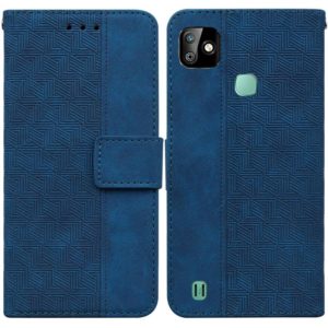 For Infinix Smart HD 2021 X612 Geometric Embossed Leather Phone Case(Blue) (OEM)