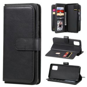 For Samsung Galaxy A71 (4G) Multifunctional Magnetic Copper Buckle Horizontal Flip Solid Color Leather Case with 10 Card Slots & Wallet & Holder & Photo Frame(Black) (OEM)