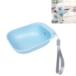 Pet Square Bowl Drinking Head Cat Portable Accompanying Cup Dog Drinking Fountain(Blue) (OEM)