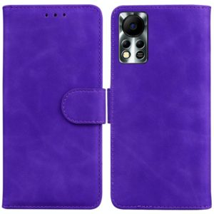 For Infinix Hot 11S NFC X6812B Skin Feel Pure Color Flip Leather Phone Case(Purple) (OEM)