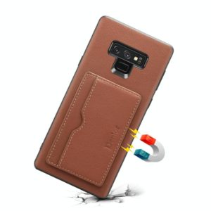 For Galaxy Note9 Denior V3 Luxury Car Cowhide Leather Protective Case with Holder & Card Slot(Brown) (Denior) (OEM)