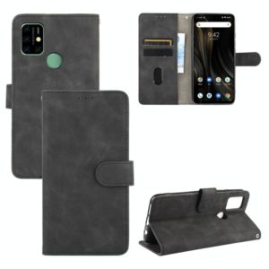 For UMIDIGI Power 3 Solid Color Skin Feel Magnetic Buckle Horizontal Flip Calf Texture PU Leather Case with Holder & Card Slots & Wallet(Black) (OEM)