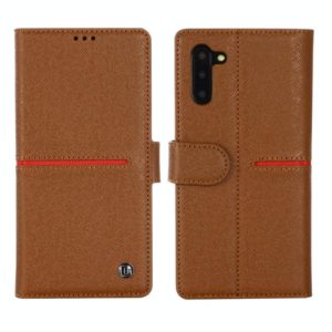 For Galaxy Note 10 GEBEI Top-grain Leather Horizontal Flip Protective Case with Holder & Card Slots & Wallet & Photo Frame(Brown) (GEBEI) (OEM)