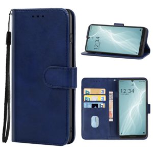 For Sharp Aquos Sense 4 Lite Leather Phone Case(Blue) (OEM)