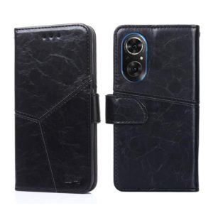 For Honor 50 SE Geometric Stitching Horizontal Flip Leather Phone Case(Black) (OEM)