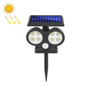 TG-TY092 Solar Double Head Sensing Wall Light Courtyard Lawn Light Outdoor Lighting Landscape Lamp, Spec: 48 LED (OEM)