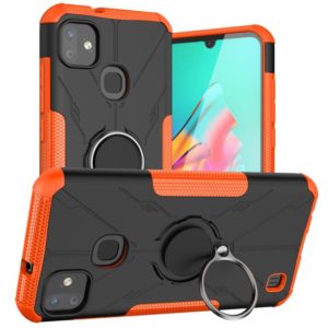 For Infinix Smart HD 2021 Armor Bear Shockproof PC + TPU Protective Case with Ring Holder(Orange) (OEM)