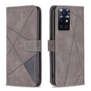 For Infinix Zero X Neo BF05 Magnetic Buckle Rhombus Texture Leather Phone Case(Grey) (OEM)