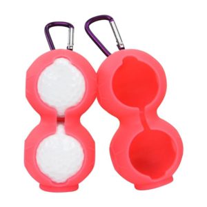 2 PCS Golf Silicone Double-ball Protective Sleeve(Pink) (OEM)