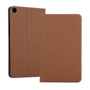 Universal Voltage Craft Cloth TPU Protective Case for Huawei Honor Tab 5 8 inch / Mediapad M5 Lite 8 inch, with Holder(Brown) (OEM)