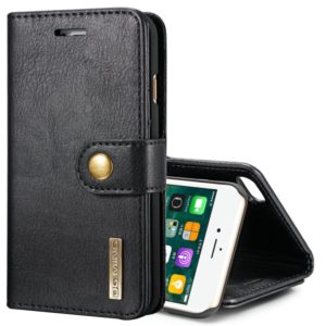 DG.MING For iPhone SE 2020 & 8 & 7 Crazy Horse Texture Horizontal Flip Detachable Magnetic Protective Case with Holder & Card Slots & Wallet(Black) (DG.MING) (OEM)