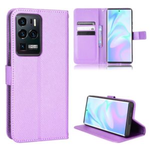 For ZTE Axon 30 Ultra 5G Diamond Texture Leather Phone Case(Purple) (OEM)